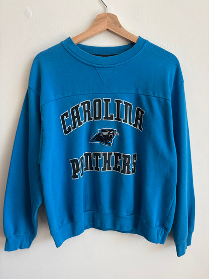 00s Carolina Panthers Blue Spell Out Crewneck (Youth XL)