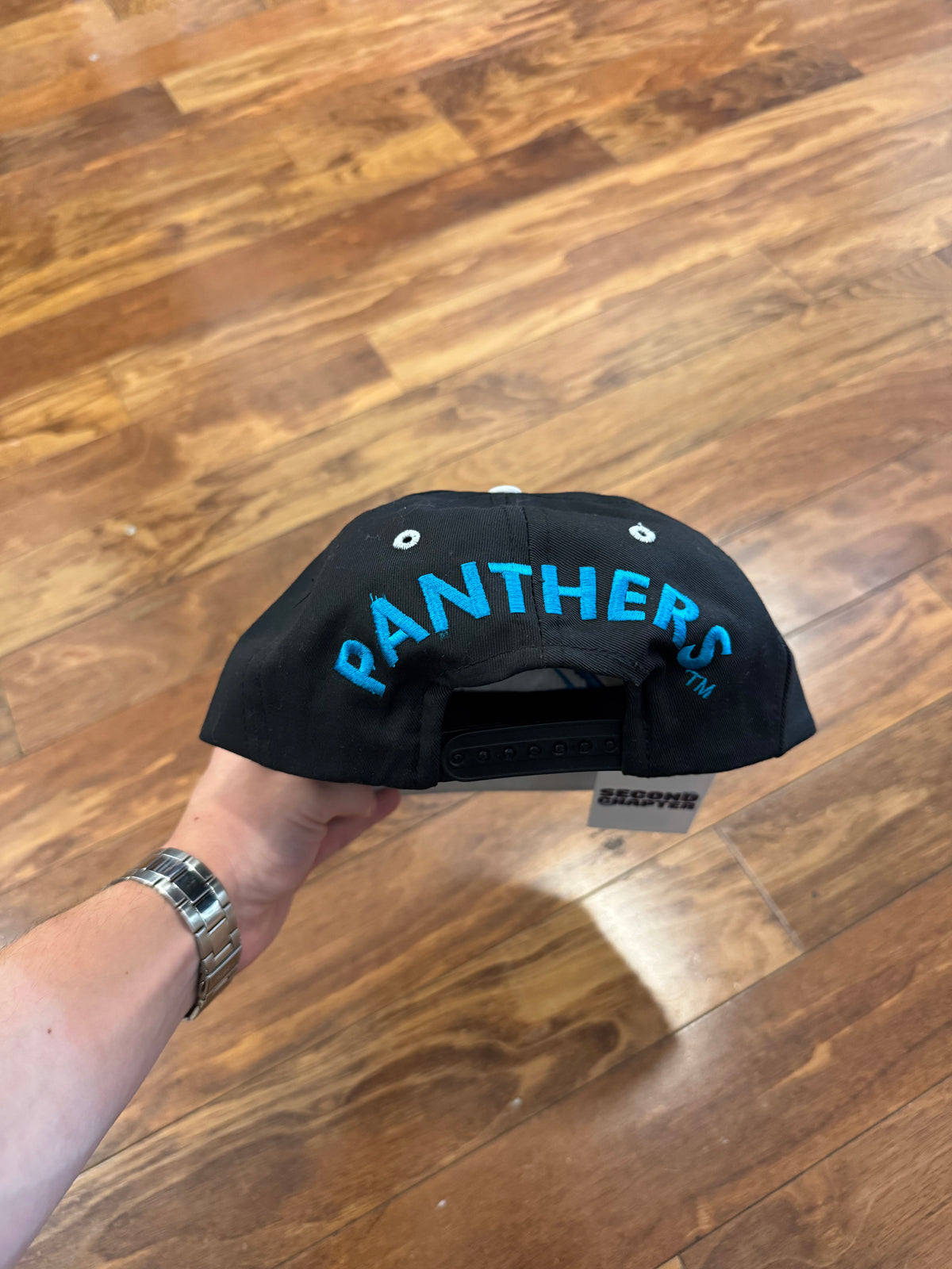 90s Carolina Panthers Big Logo Black/Grey Hat (OS)