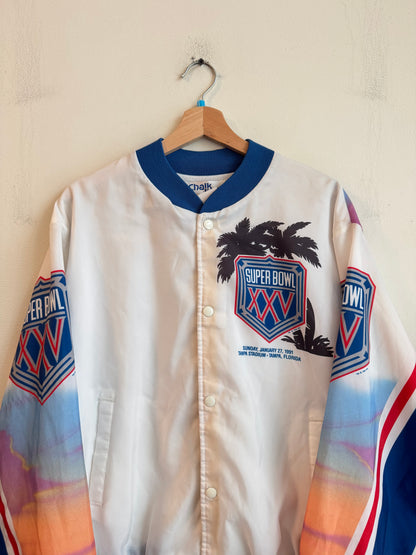 1991 Super Bowl Fanimation Satin Vintage Jacket (L)