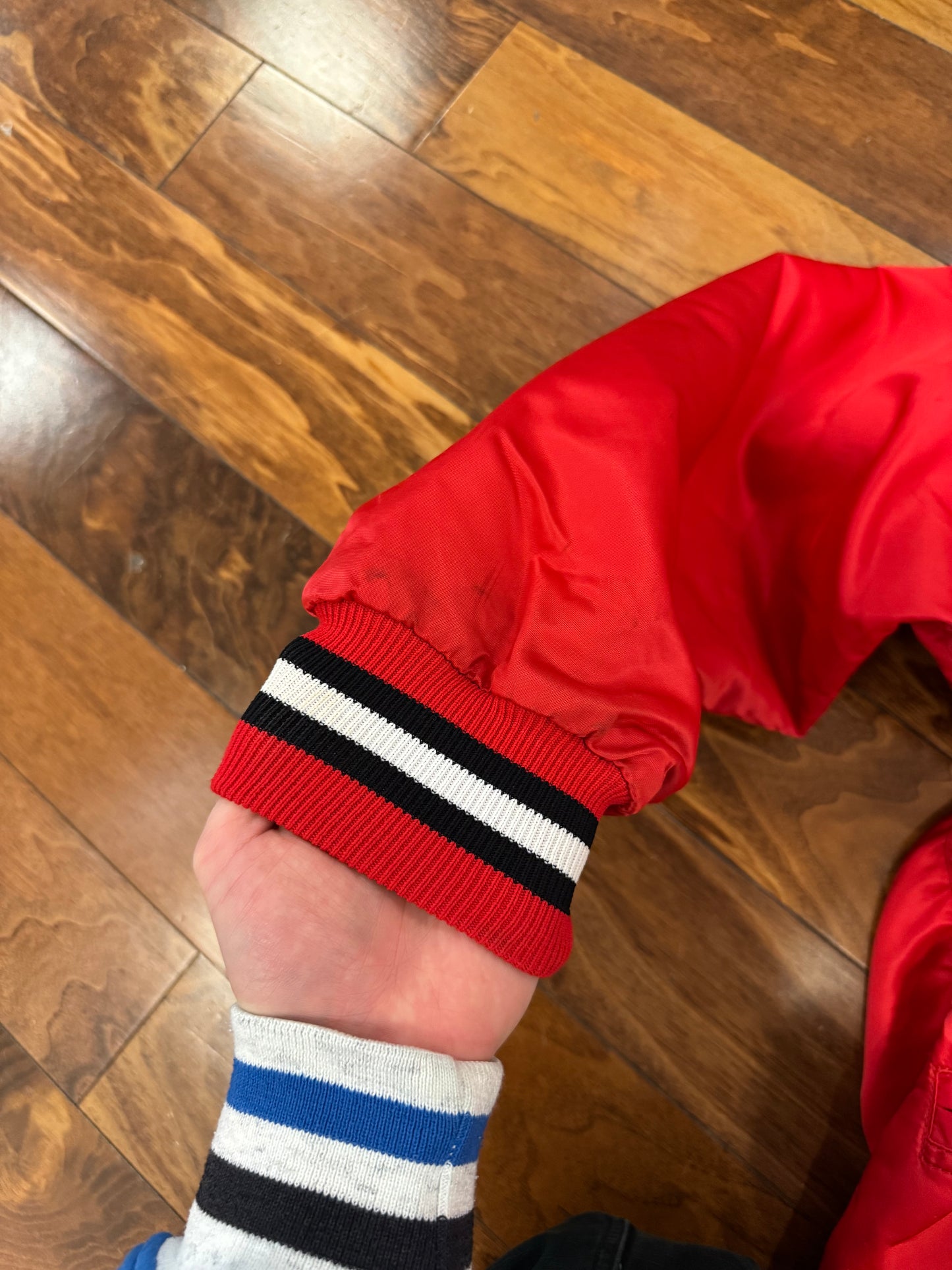 80s Oak Hill Academy Vintage Satin Jacket (L)
