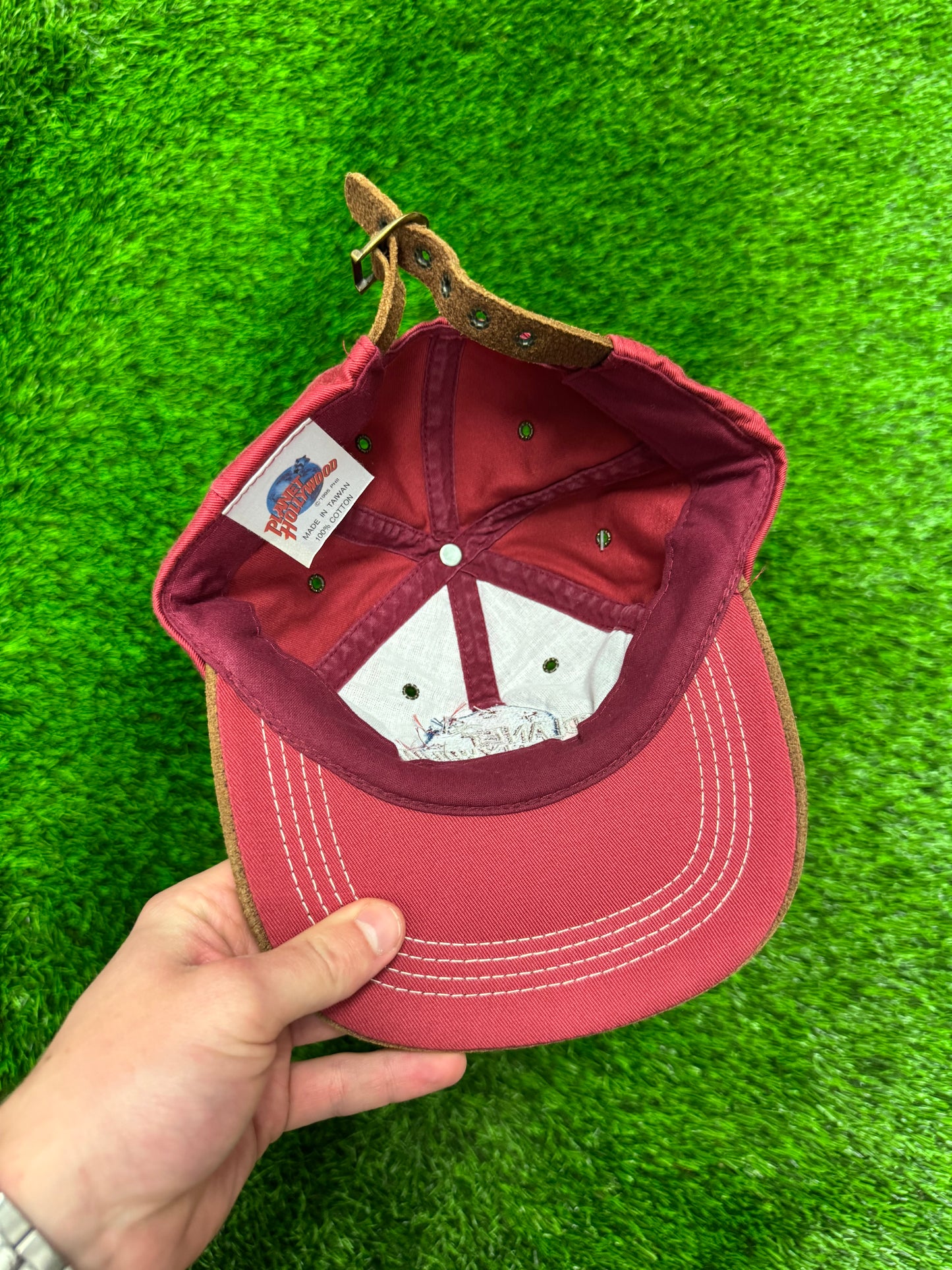 1995 Planet Hollywood Spell Out Vintage Adjustable Hat (OS)
