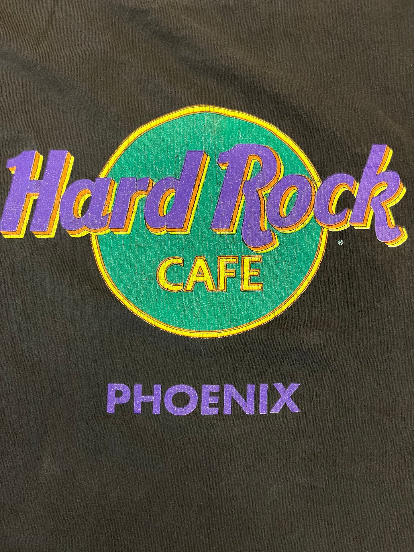 90s Hard Rock Cafe Phoenix Faded Black Tee (L)