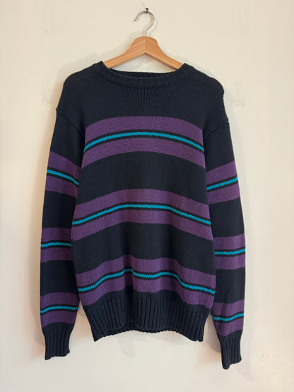 90s Joseph Benjamin Purple/Black Essential Sweater (M)