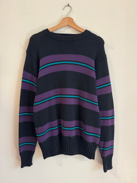 90s Joseph Benjamin Purple/Black Essential Sweater (M)