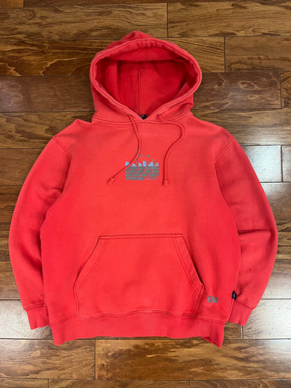90s Stussy Skate Hip Hop Faded Red Hoodie (S)
