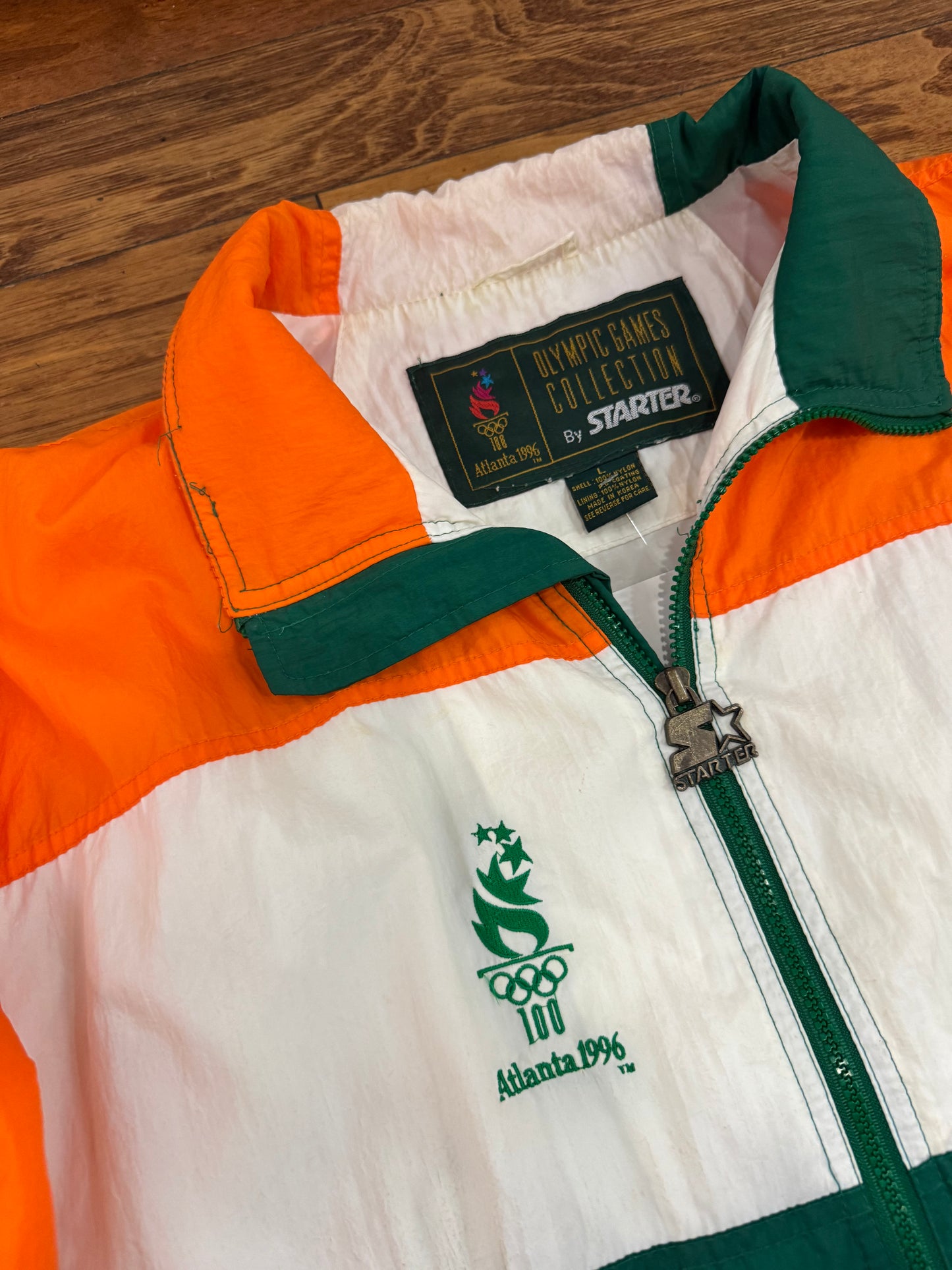 1996 Atlanta Olympics Ireland Vintage Starter Windbreaker (L)