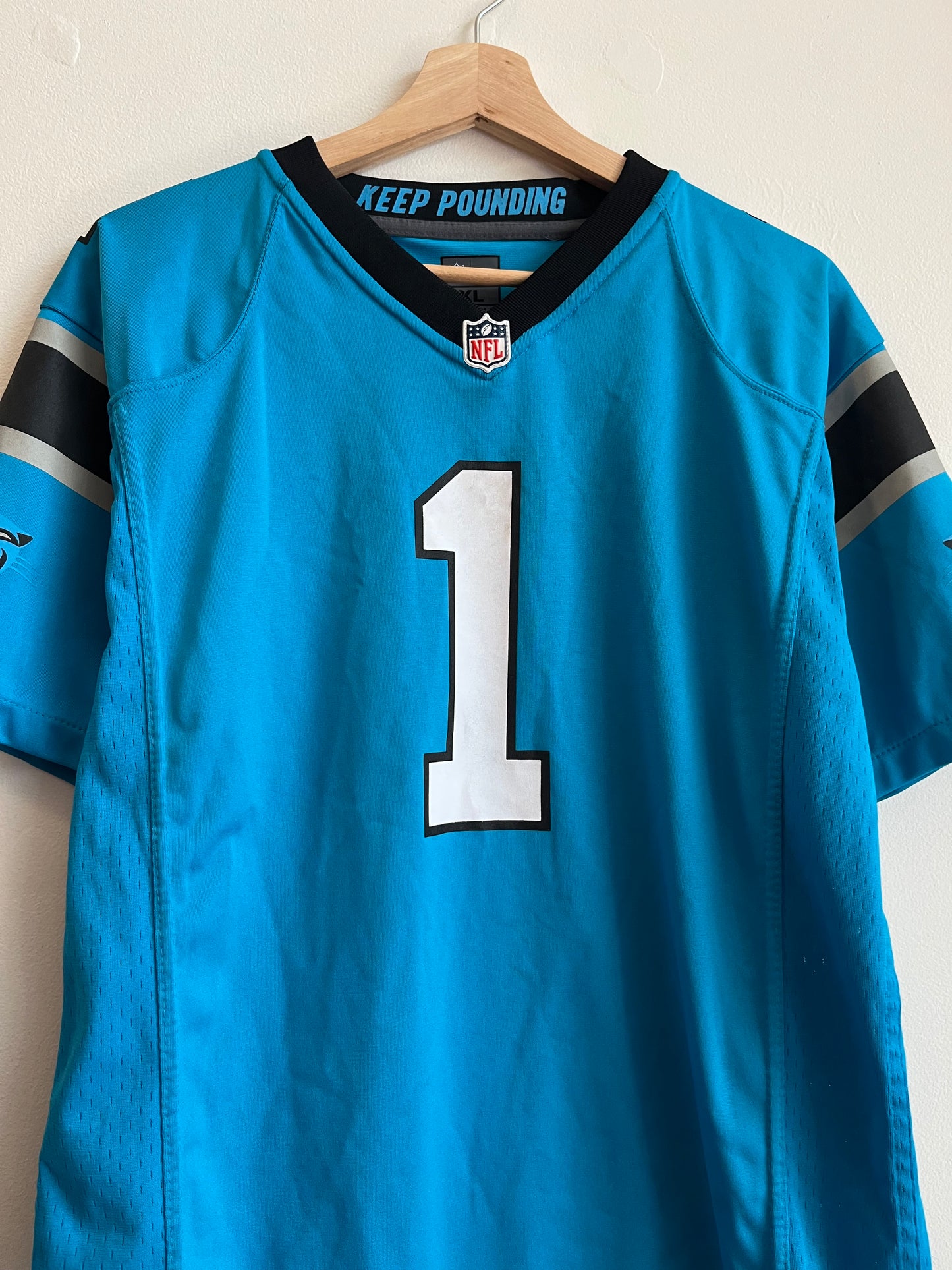 2015 Carolina Panthers Cam Newton Blue Jersey (Youth XL)