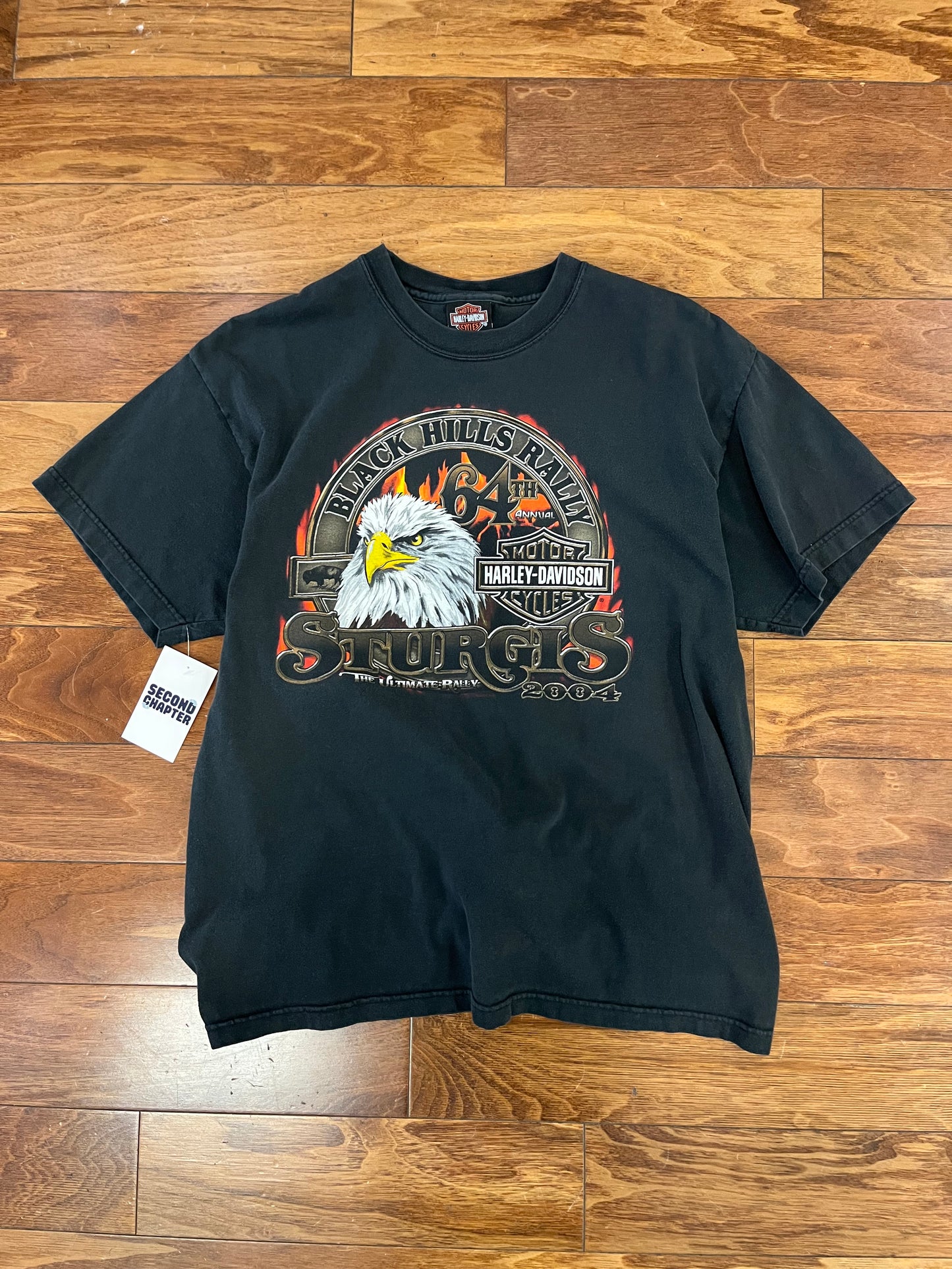 2004 Harley Davidson Sturgis Flames Graphic Tee (L)
