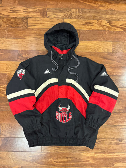 90s Chicago Bulls Apex Hooded Puffer (M)