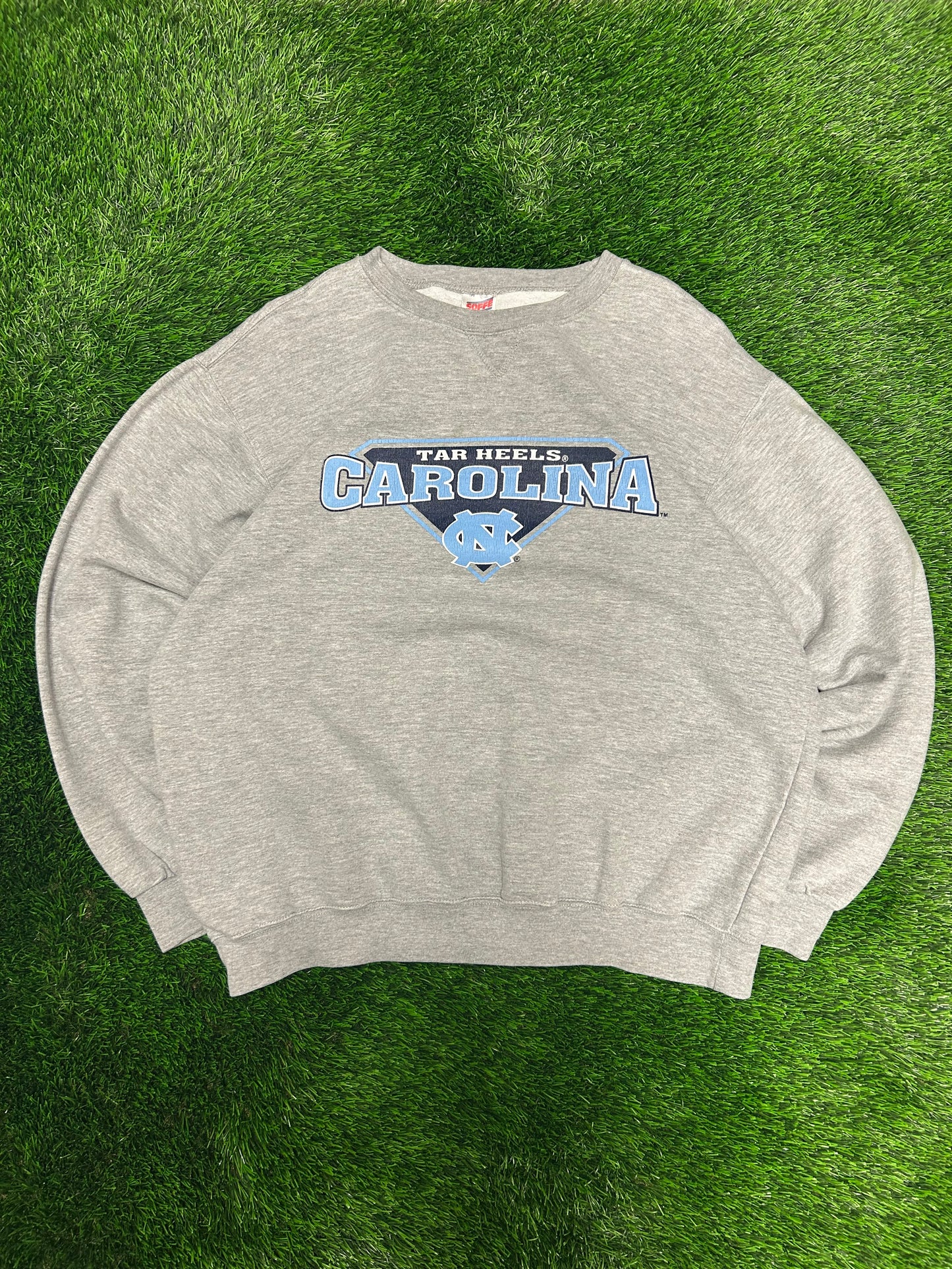 00s University Of North Carolina (UNC) Tar Heels Spell Out Vintage Soffe Crewneck (XL)