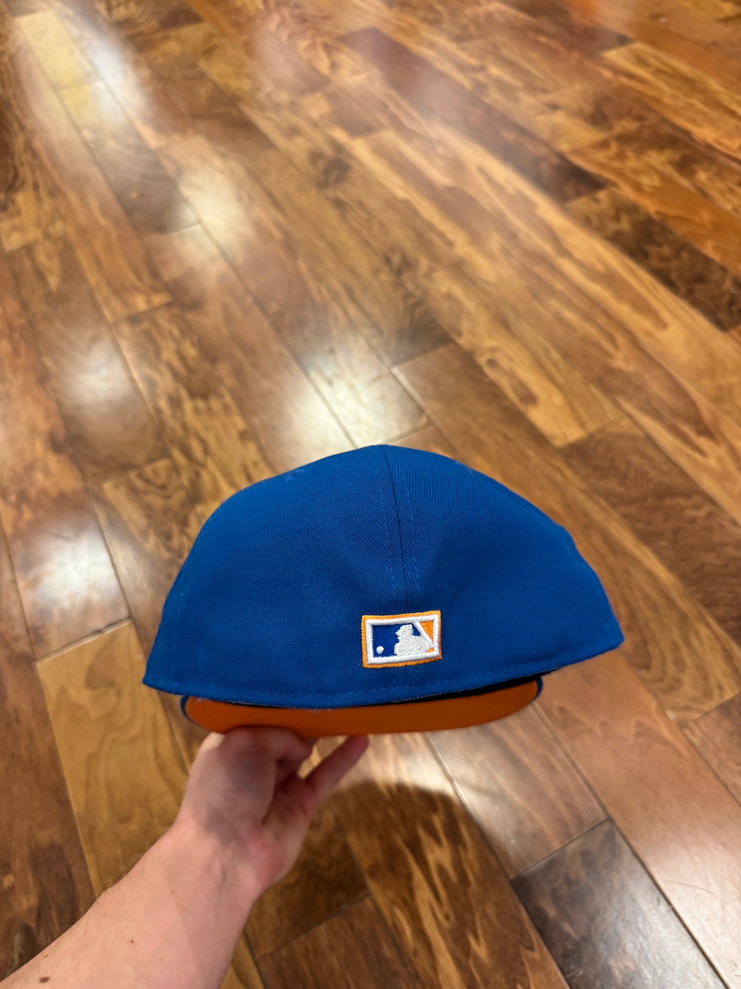 New York Yankees Blue/Orange Fitted Hat (7 3/8)