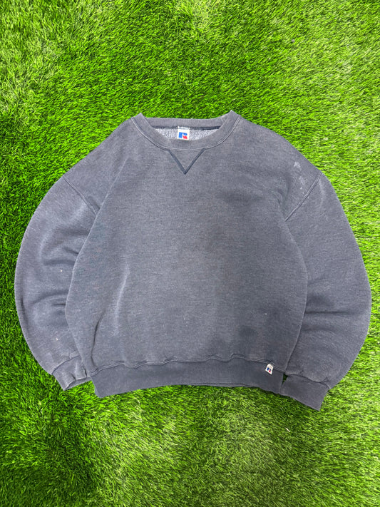 90s Russell Athletics Essential Blue Blank Crewneck (XL)