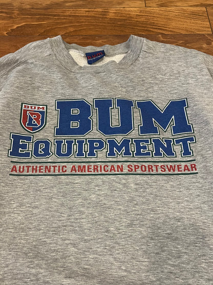 00s Bum Equipment Distressed Grey Crewneck (XL)