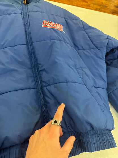 90s New York Giants Pro Player Reversible Puffer Jacket (M)