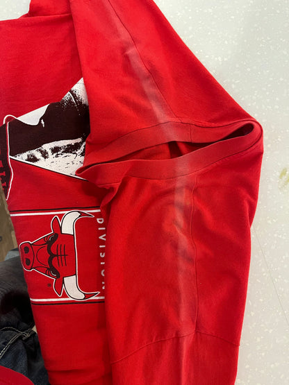 90s Chicago Bulls Team Hanes Red Tee (XXL)