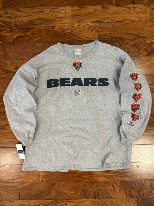 00s Chicago Bears Spell Out Reebok Long-Sleeve Shirt (XL)