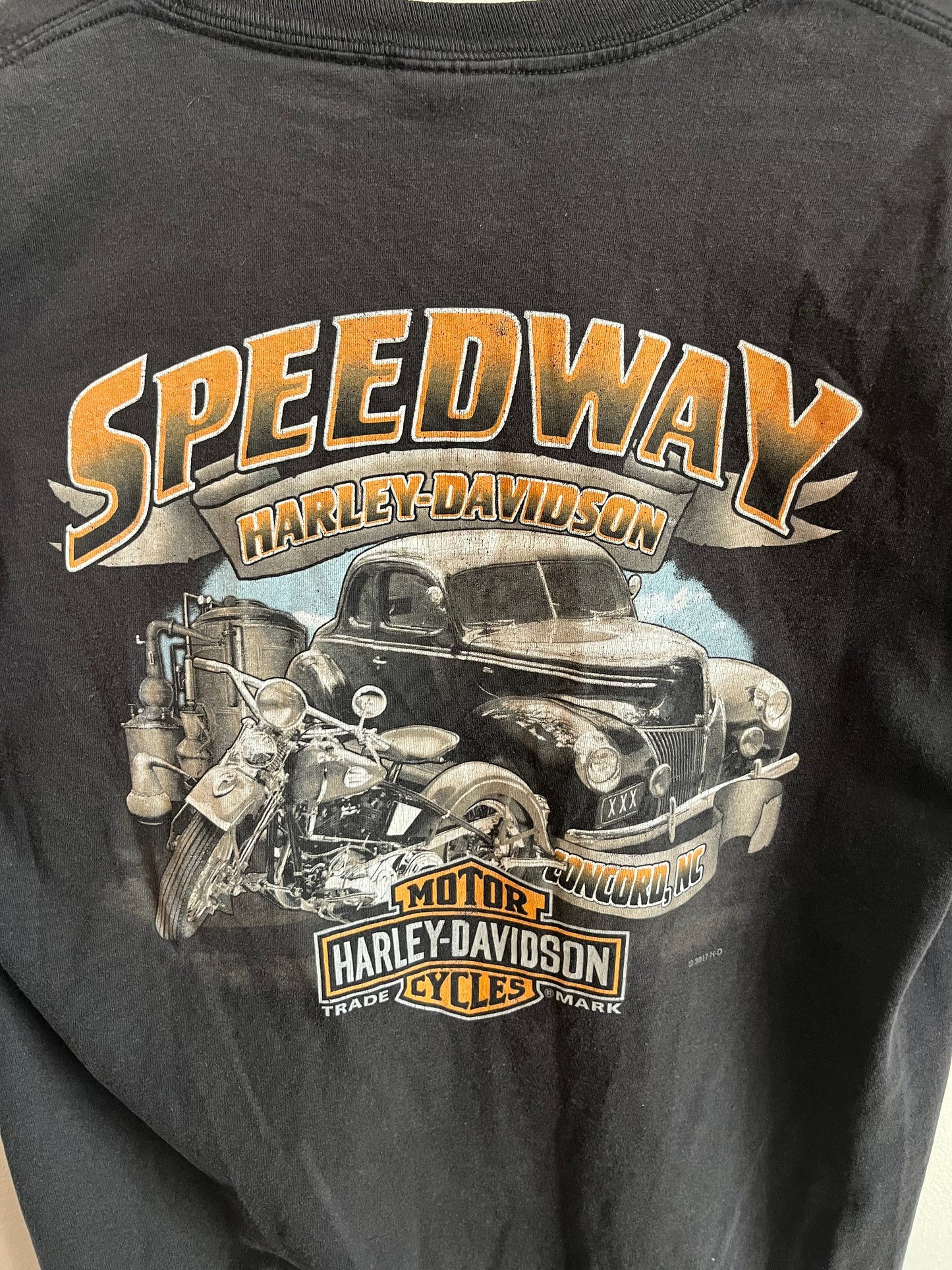 2017 Harley Davidson Concord Speedway Black Tee (L)
