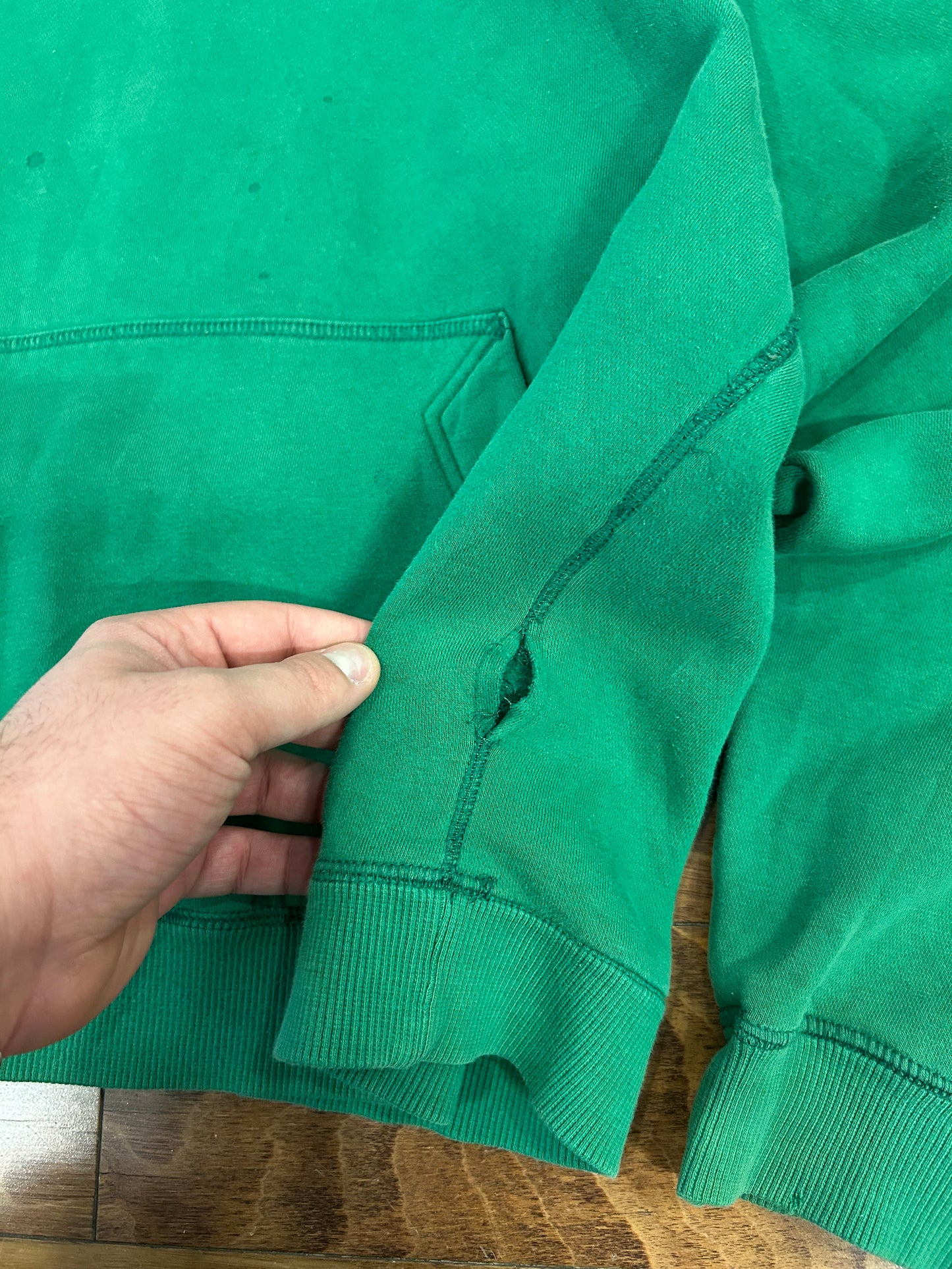 00s Nike Green Distressed Hoodie (L)