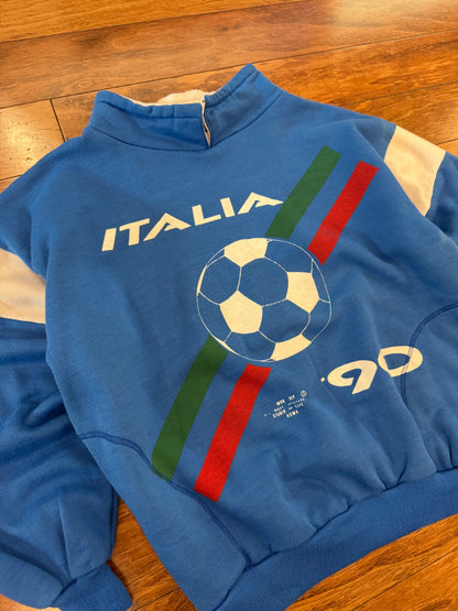 1990 Italia World Cup Soccer FIFA Italy Boxy Crewneck (XL)