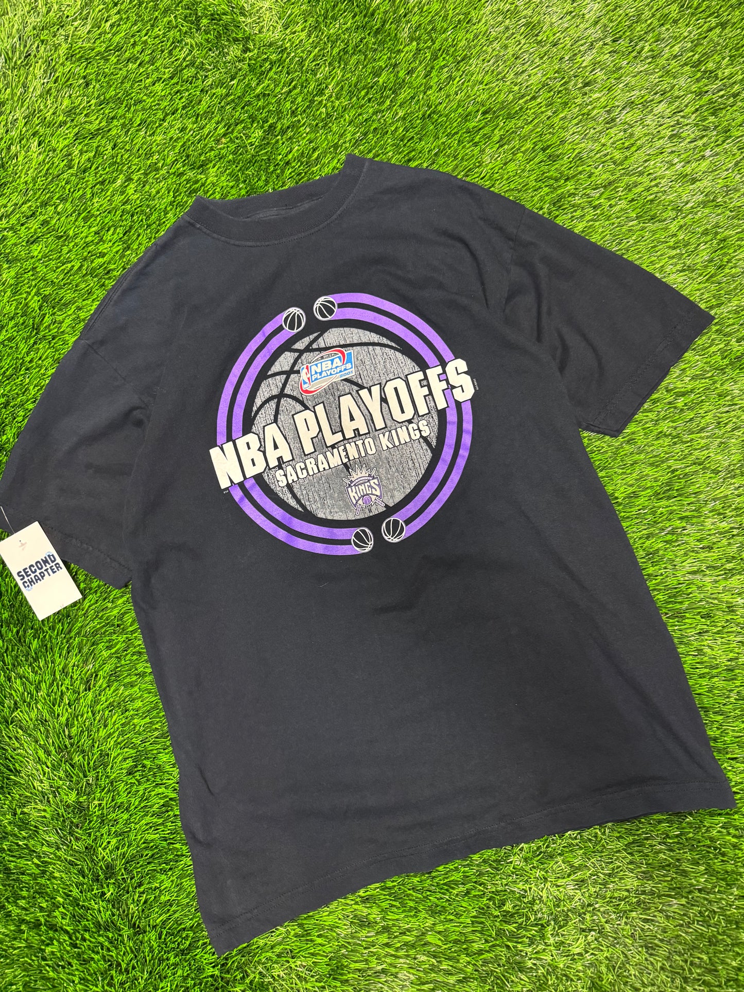 2001 Sacramento Kings Vintage NBA Playoffs Tee (L)