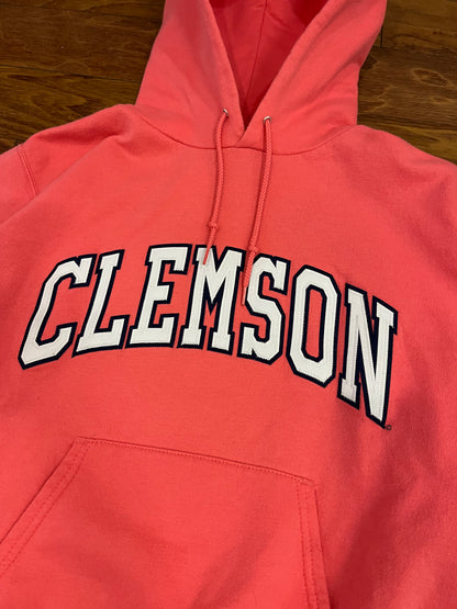 00s Clemson Spell Out Pink Hoodie (S)