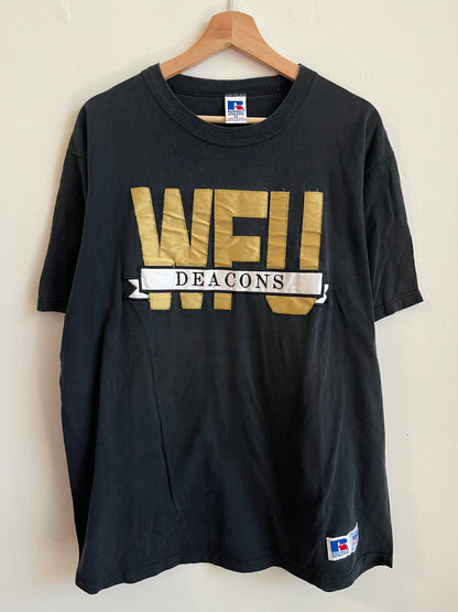 90s Wake Forest Russell Embroidered Tee (XL)