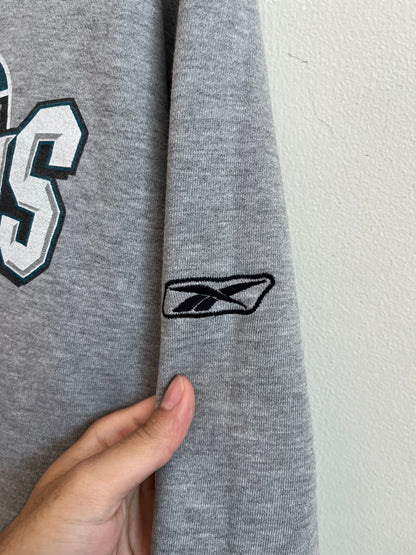 2004 Philadelphia Eagles Reebok NFL NFC Champions Grey Crewneck (M)