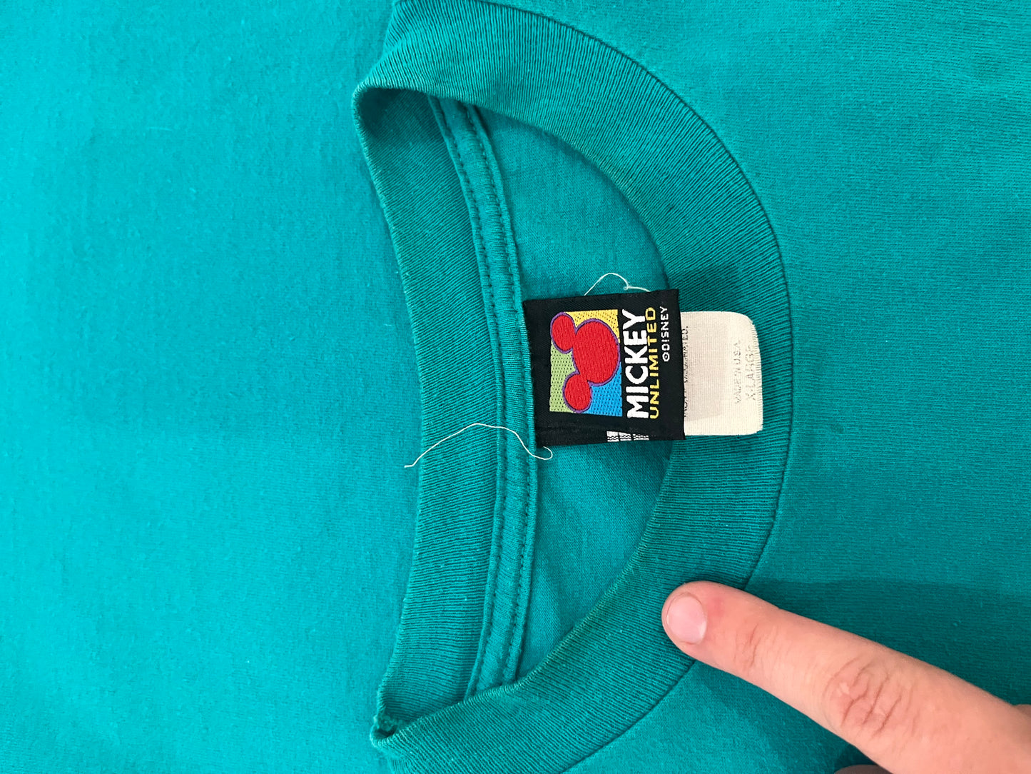 90s Mickey Mouse Disney Teal Tee (XL)
