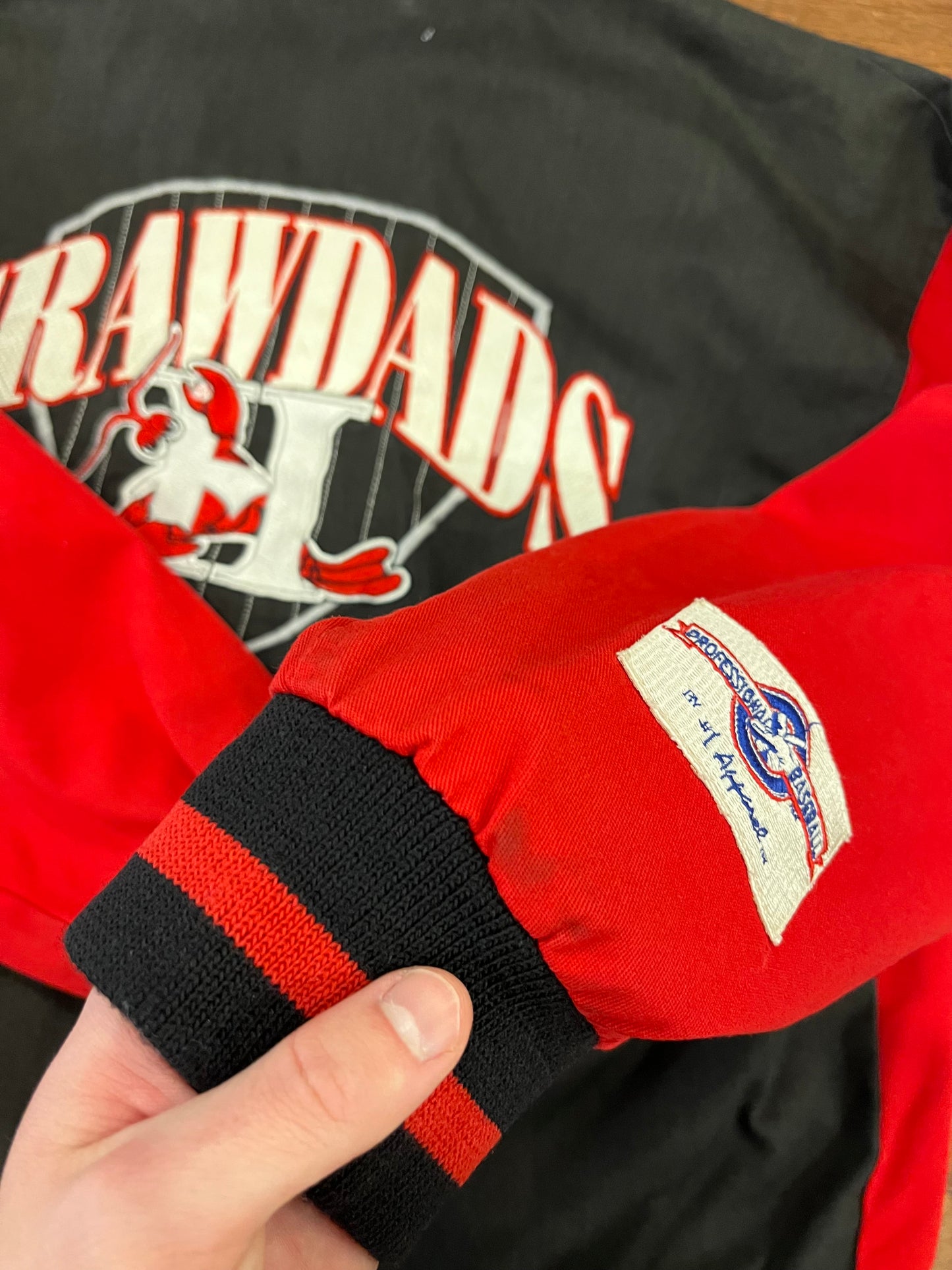 90s Hickory Crawdads Vintage MLB Letterman Jacket (XL)