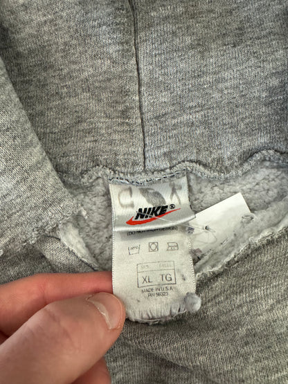 90s Nike Left Chest Swoosh Thrashed Hoodie (XL)