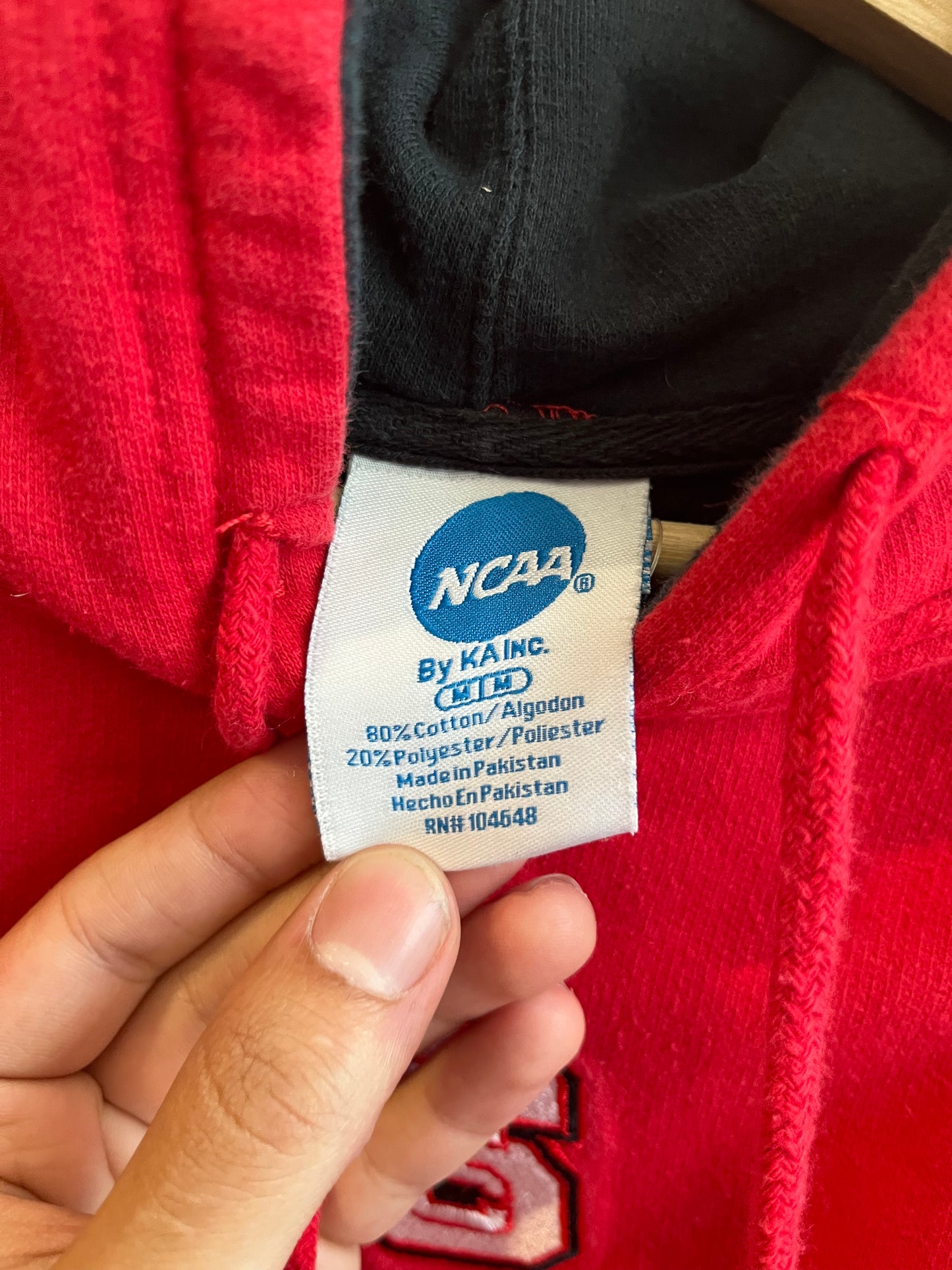 00s NC State (NCSU) NCAA Embroidered Hoodie (M)