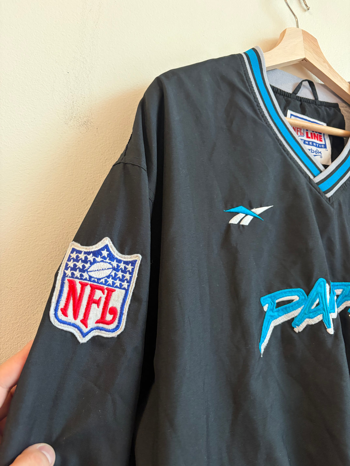 90s Carolina Panthers Cat Scratch Reebok Pro Line Windbreaker (L)