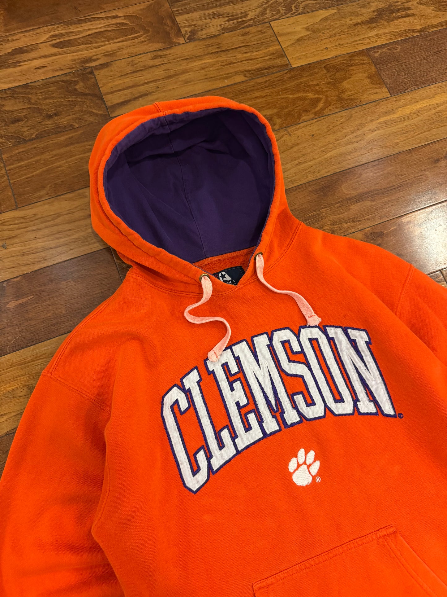 00s Clemson Embroidered J America Hoodie (L)