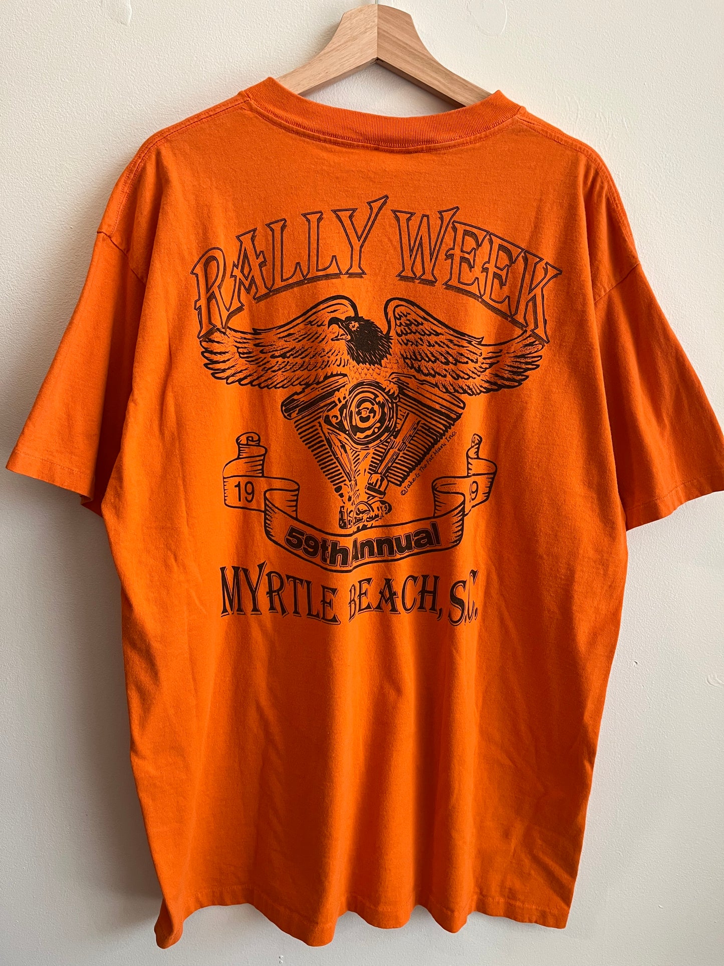 1999 Myrtle Beach Orange Biker Rally Tee (XL)
