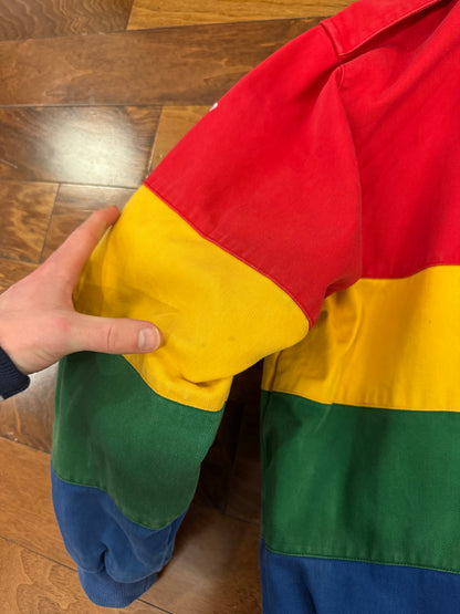 90s Dupont Jeff Gordon Vintage Rainbow Chase Authentic Racing Jacket (XL)
