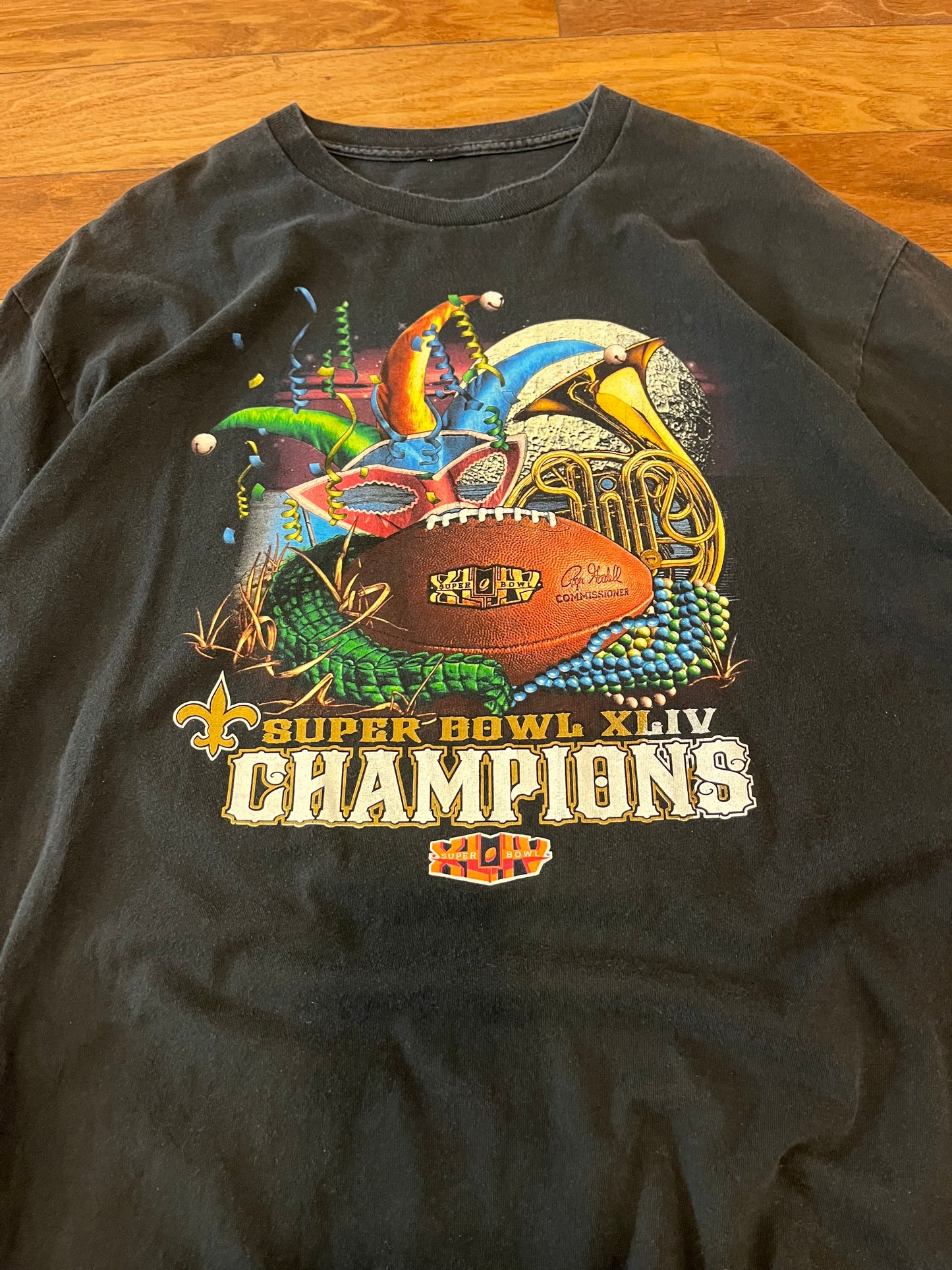 New Orleans Saints Mardi Gras Super Bowl Tee (XL)