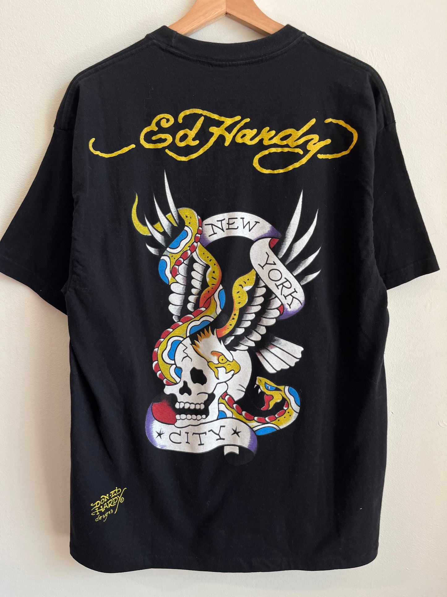 00s Ed Hardy Christian Audigier Tiger New York City Tee (L)