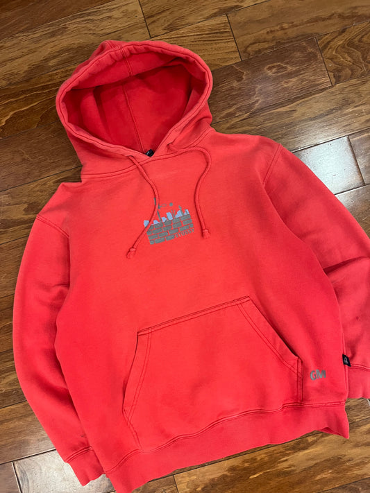 90s Stussy Skate Hip Hop Faded Red Hoodie (S)