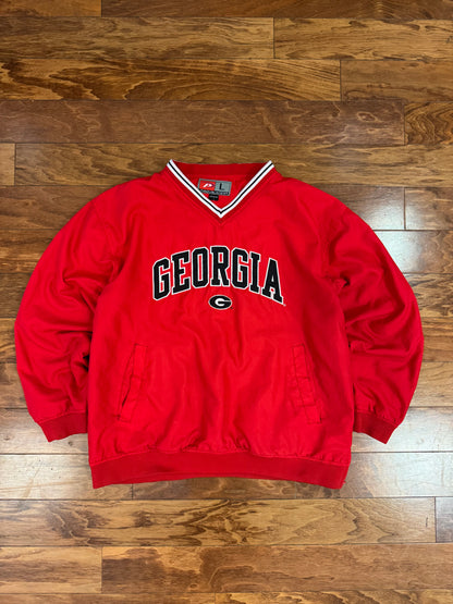 00s Georgia Bulldogs Embroidered Pro Player Windbreaker (XL)