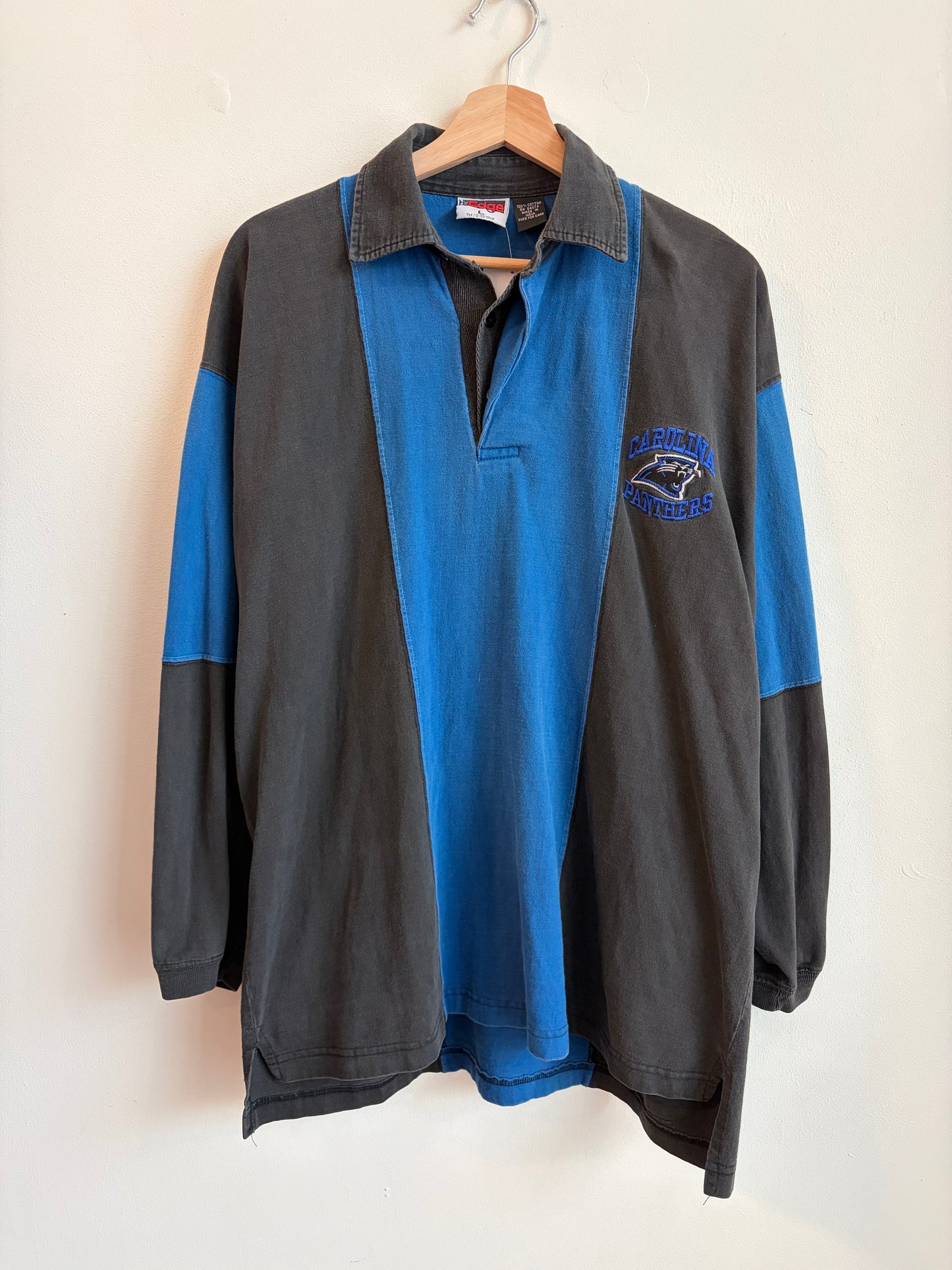 90s Carolina Panthers Rugby Polo Shirt (L)