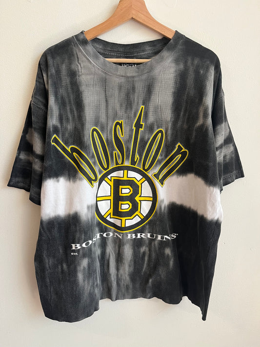 00s Boston Bruins Vintage Tie Dye NHL Cropped Tee (L)