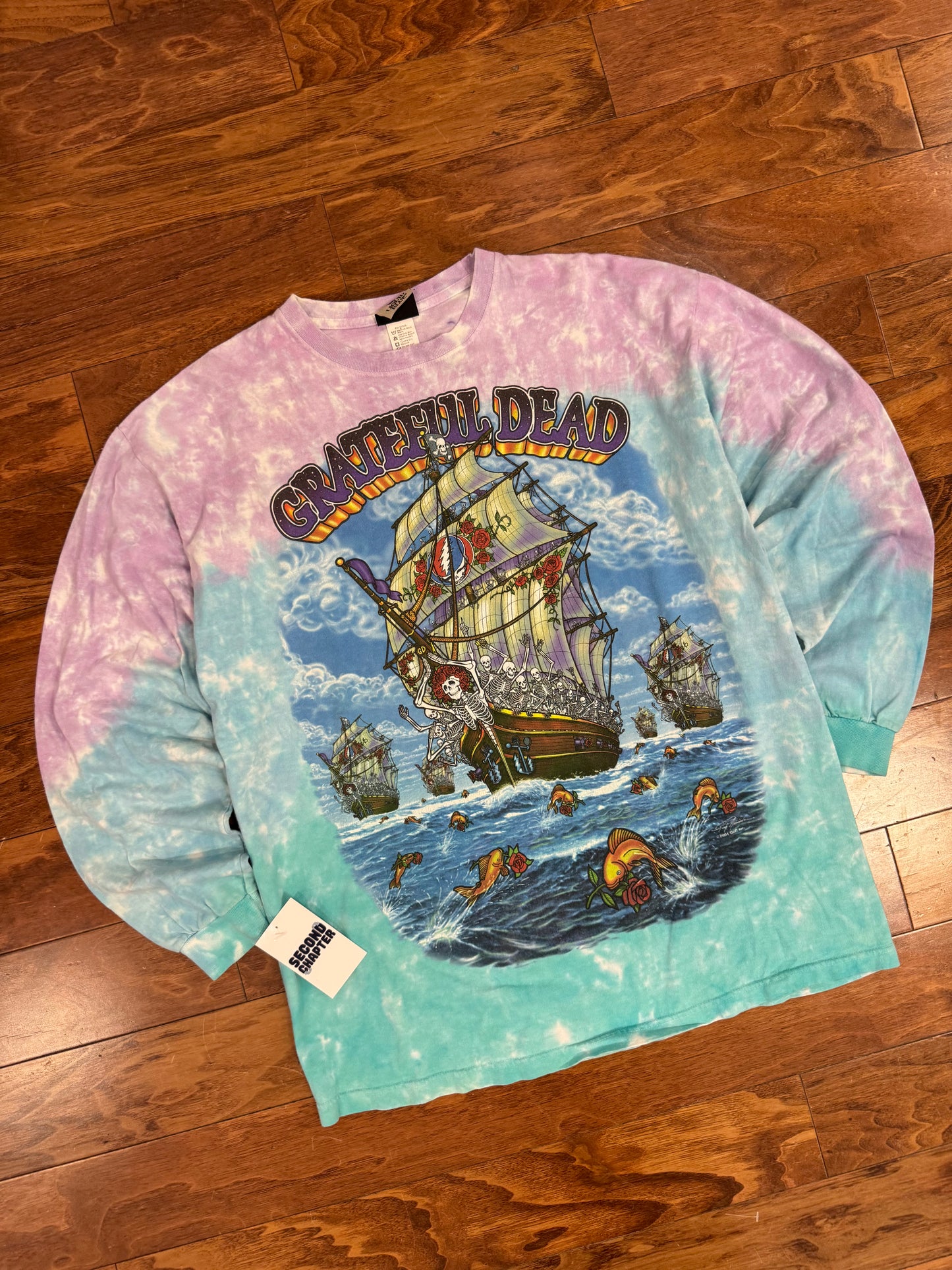 2001 Grateful Dead Liquid Blue Long Sleeve Tee (L)