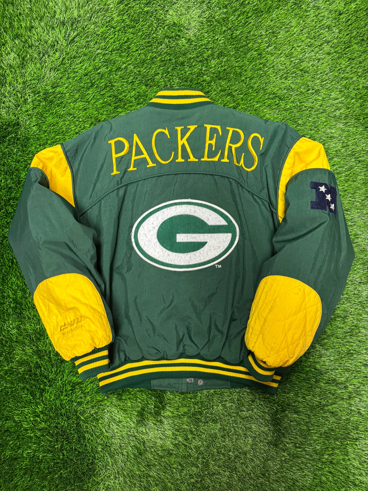90s Green Bay Packers Nutmeg Puffer Jacket (M)