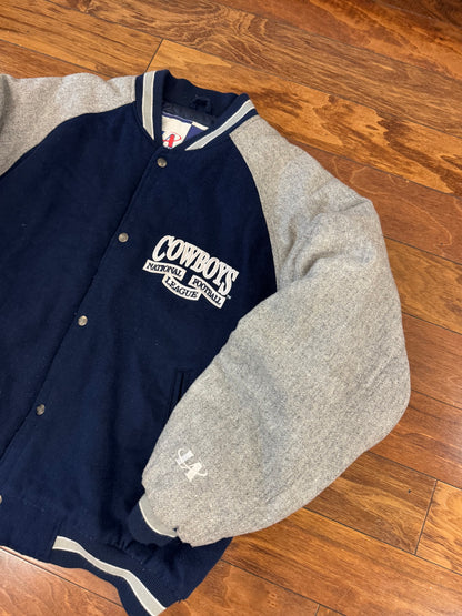 90s Dallas Cowboys Logo Athletic Two Tone Varsity Jacket (XL)