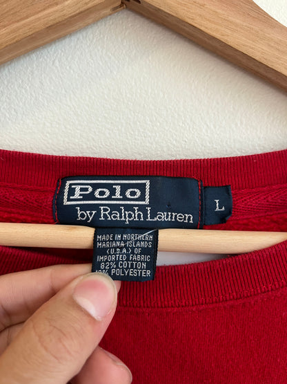 00s Polo Ralph Lauren Essential Red Crewneck (L)