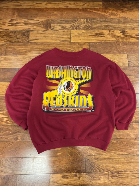 1995 Washington Redskins Vintage Spell Out Crewneck (XXL)