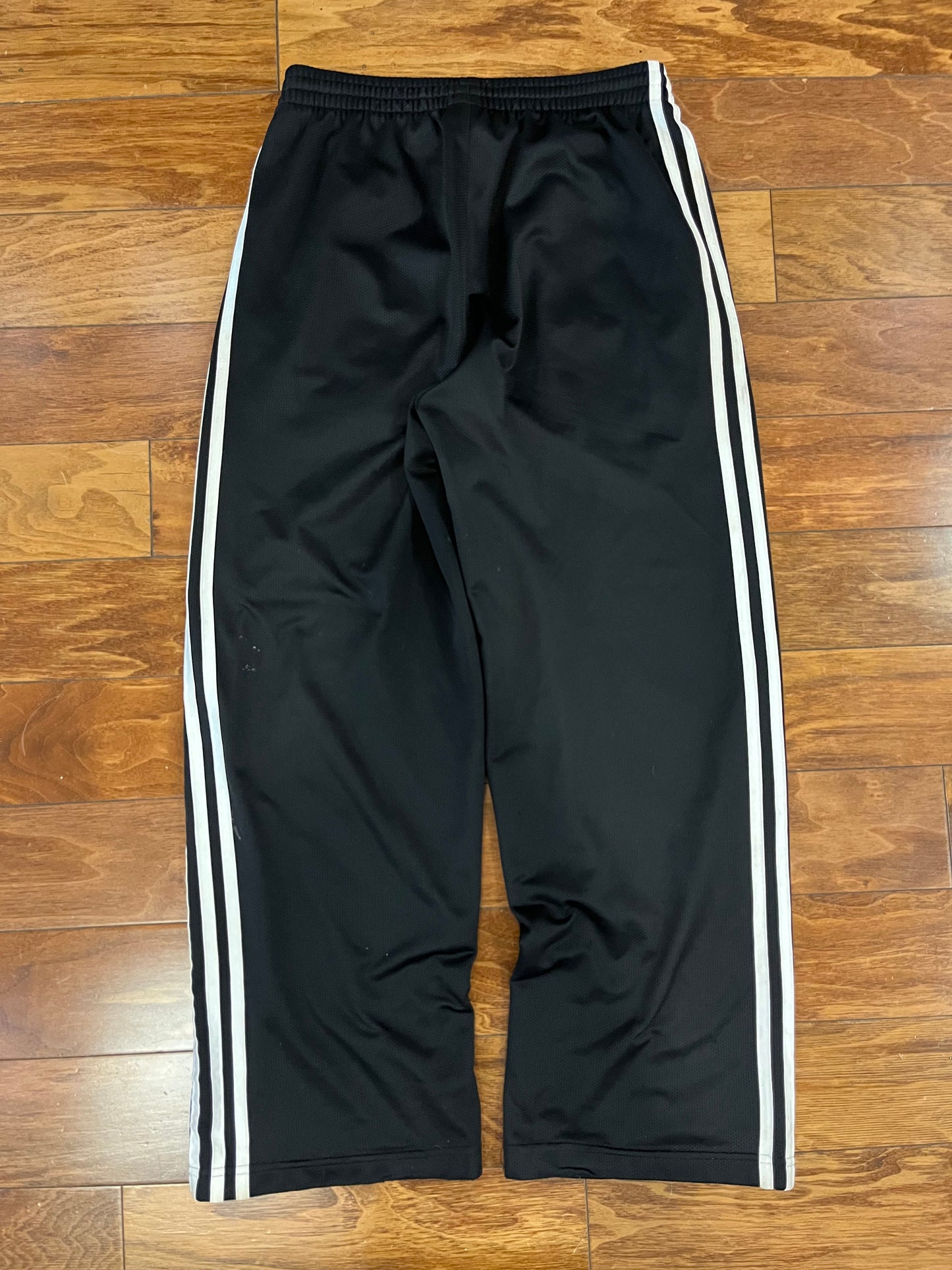 00s Adidas Baggy Black Sweat Pants (Youth L)