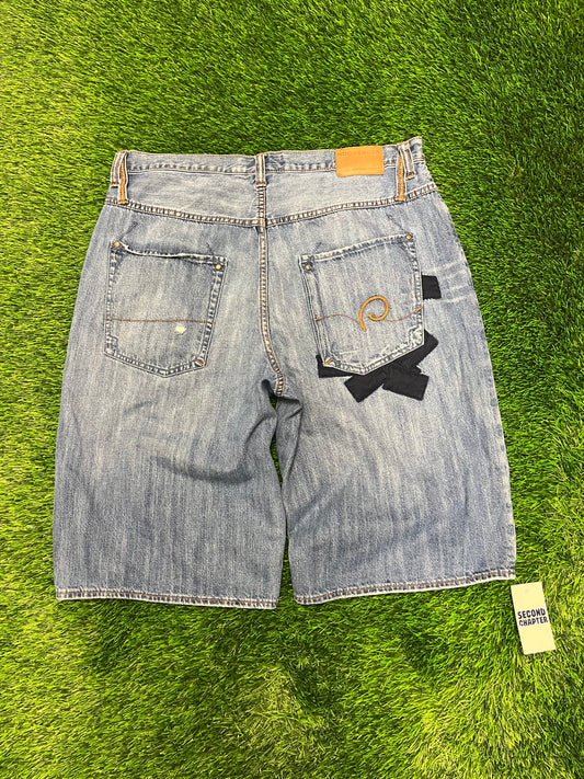 00s Rocawear Patched Baggy Jean Shorts (38)