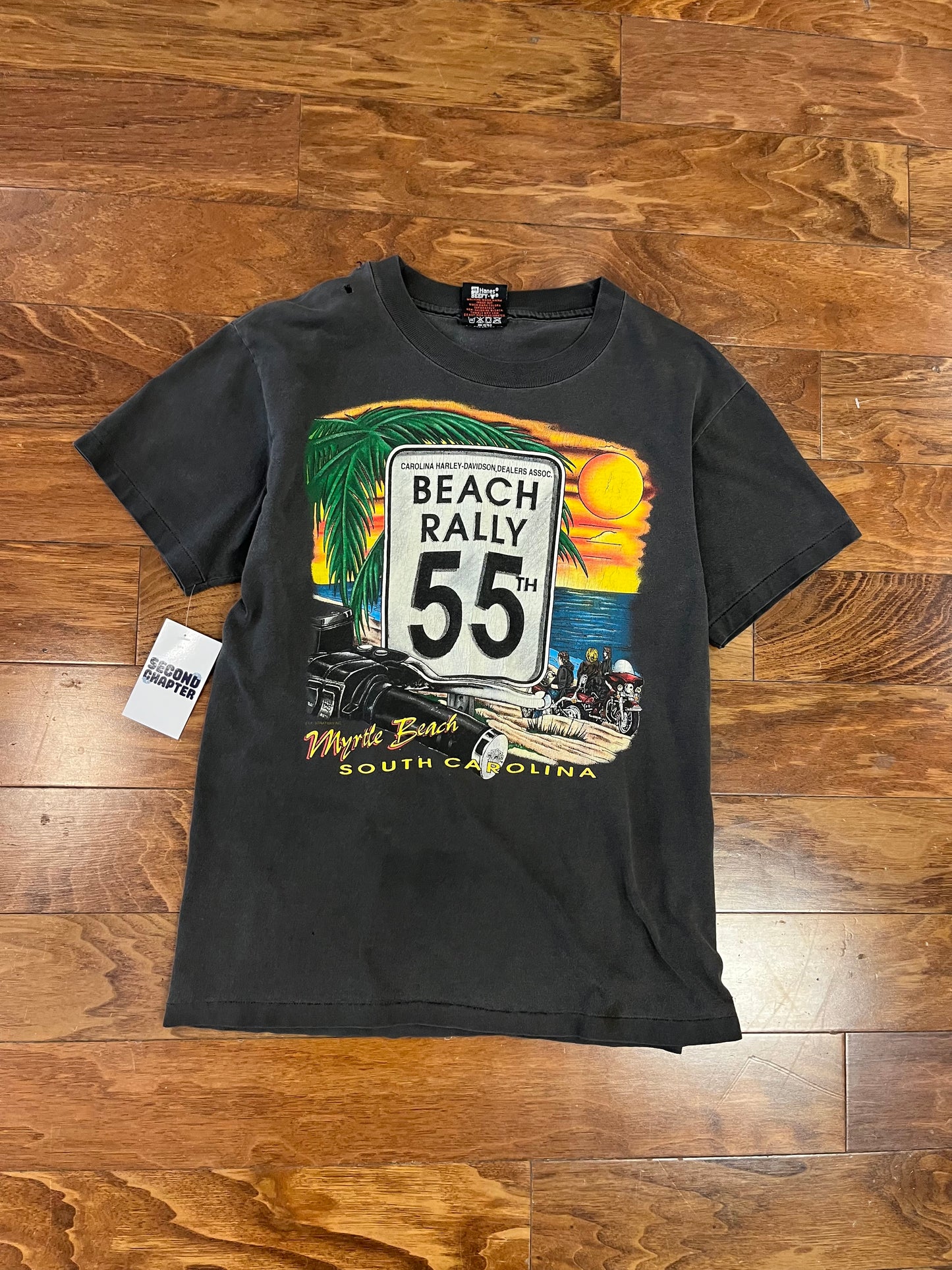 90s Harley Davidson 55th Beach Rally Graphic Tee (M)