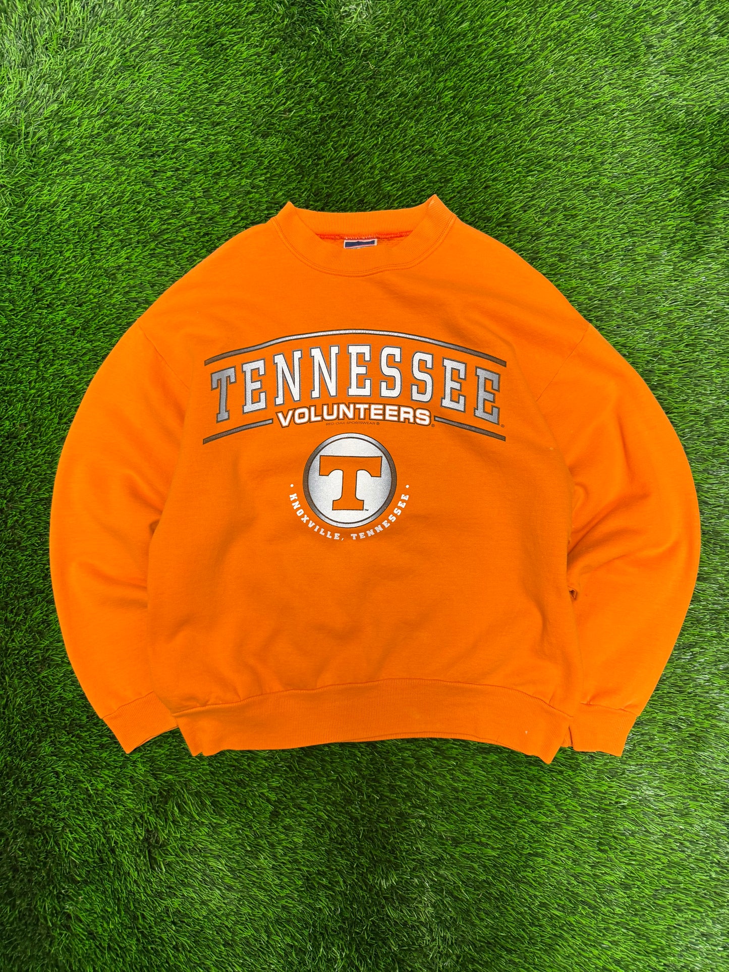 90s University of Tennessee Logo Spell Out Red Oak Vintage Crewneck (M)